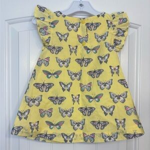 Gymboree Yellow Butterfly Print Dress NWT